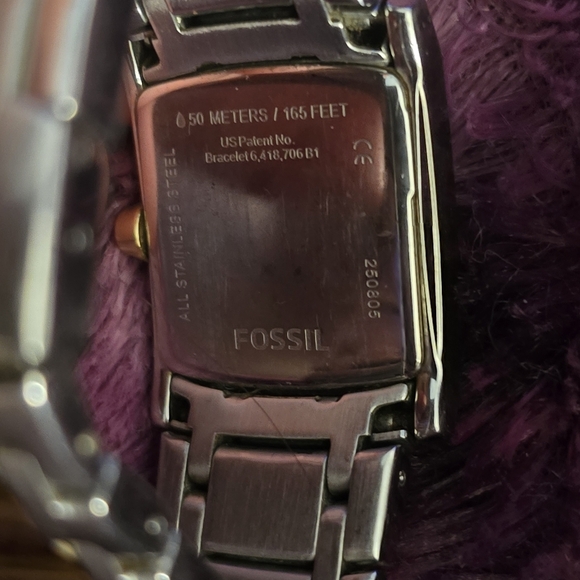 Fossil PR-5233 Women's Two Tone Quartz Watch Jeweled Acent - Picture 7 of 8